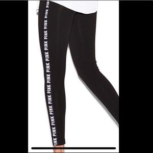 black High Waisted Leggings From Pink